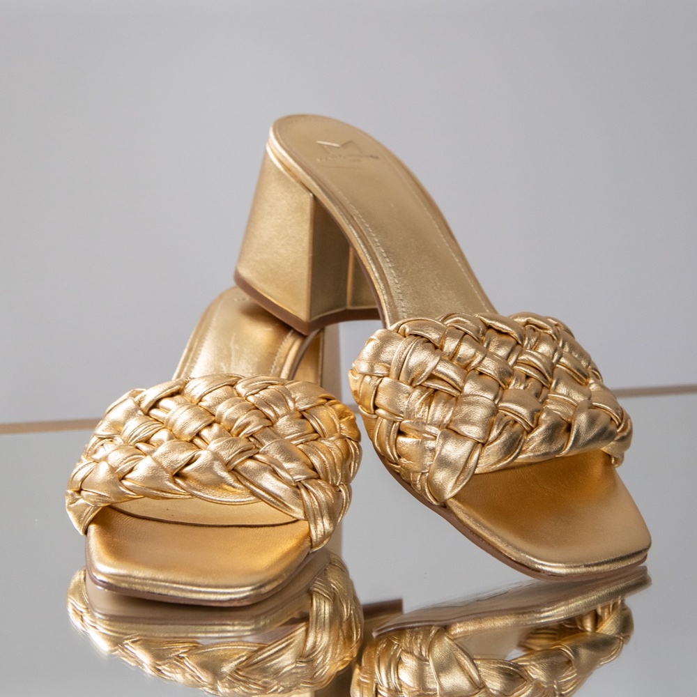 Marc Fisher Nahea Block Heel Slip on Sandal